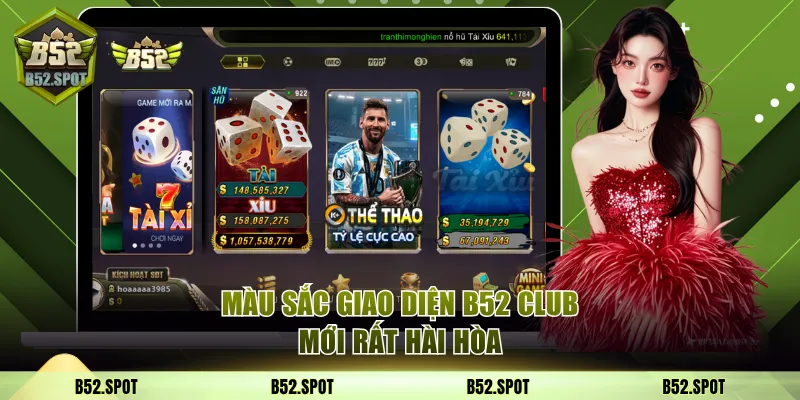Màu sắc giao diện B52 Club mới siêu hài hòa